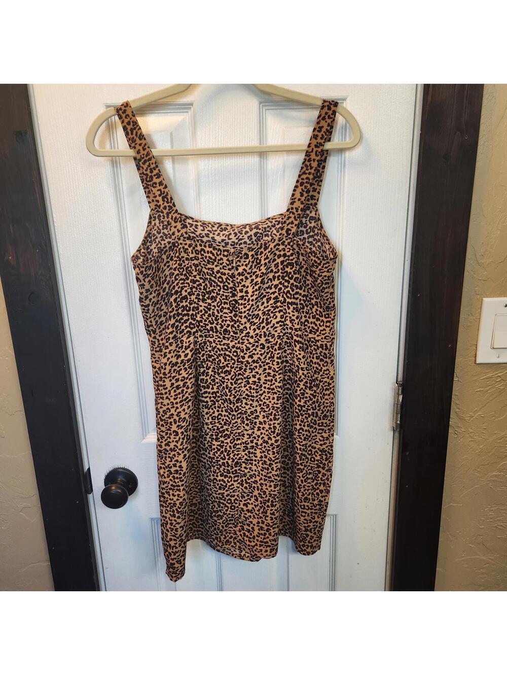 BP Leopard Print Mini Dress with Wide Straps- Size Small - Picture 2 of 6